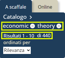 Risultati 'A scaffale': 440 risultati