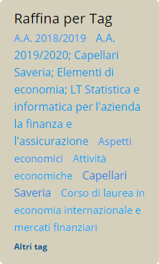 Raffina per tag: A.A. 2018/2019; Capellari Saveria
